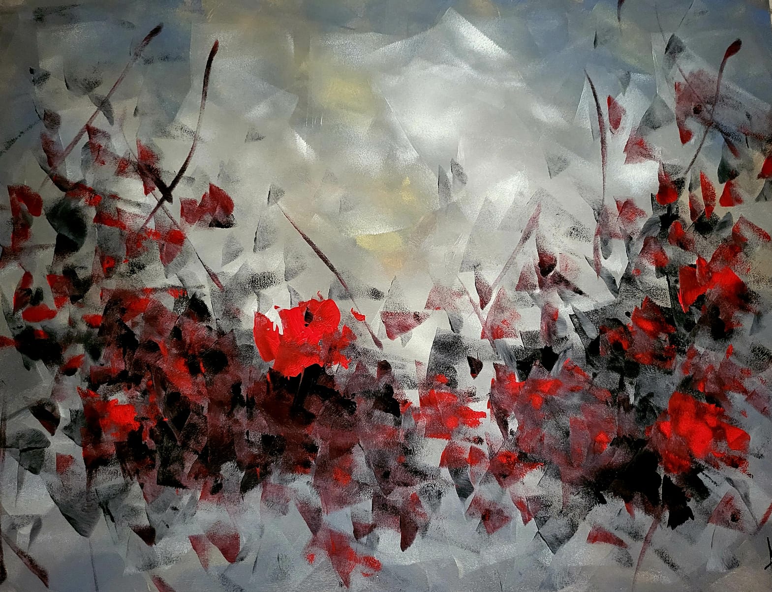 ArteDiAlina.com painting: Snow on roses